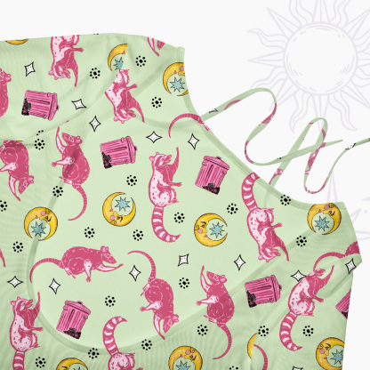 Purplehecate Team Trash Beachwear Cover-Up Dress