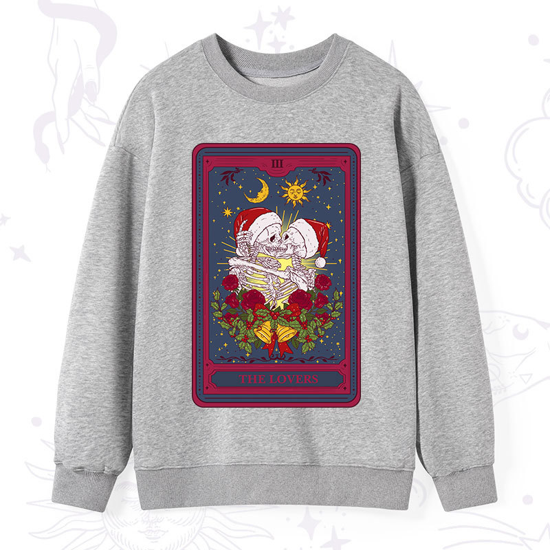 Purplehecate Christmas The Lovers Tarot Sweatshirt