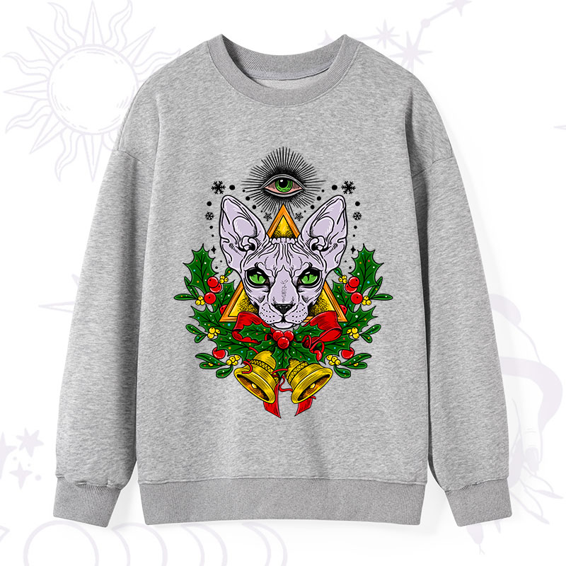 Purplehecate Christmas Mystical Cat Sweatshirt