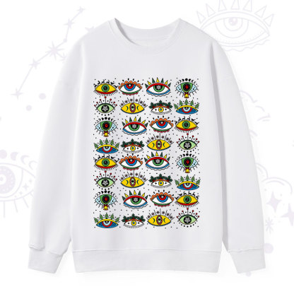 Purplehecate Christmas Evil Eye Pattern Sweatshirt