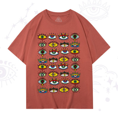 Purplehecate Christmas Evil Eye Pattern T-Shirt