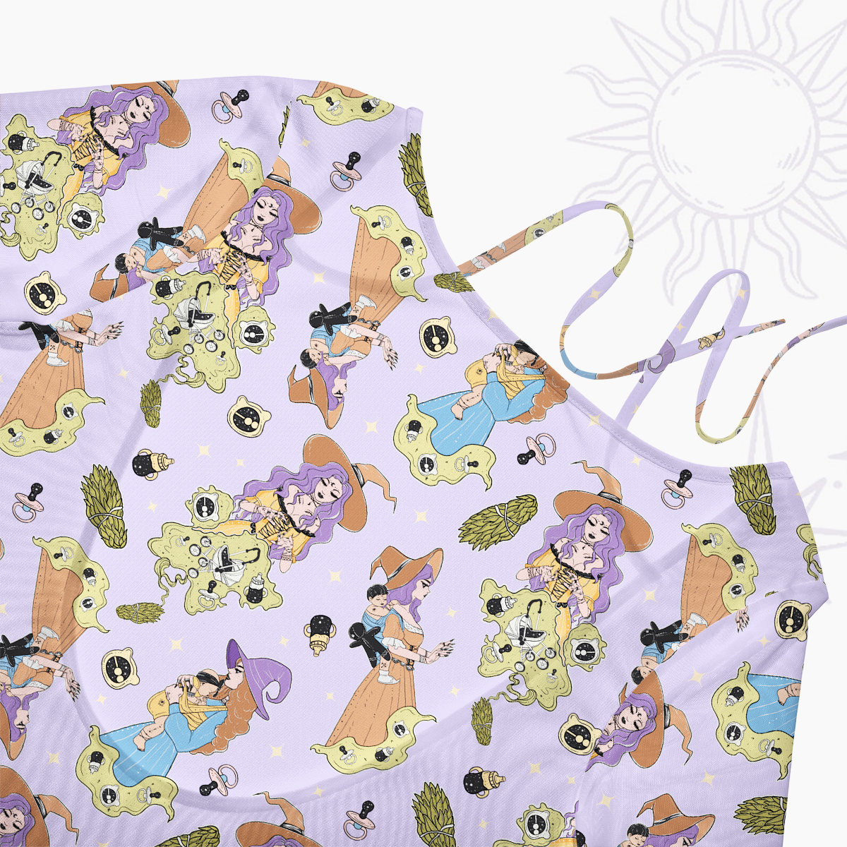 Purplehecate Mom Group Shenanigans Beachwear Cover-Up Dress