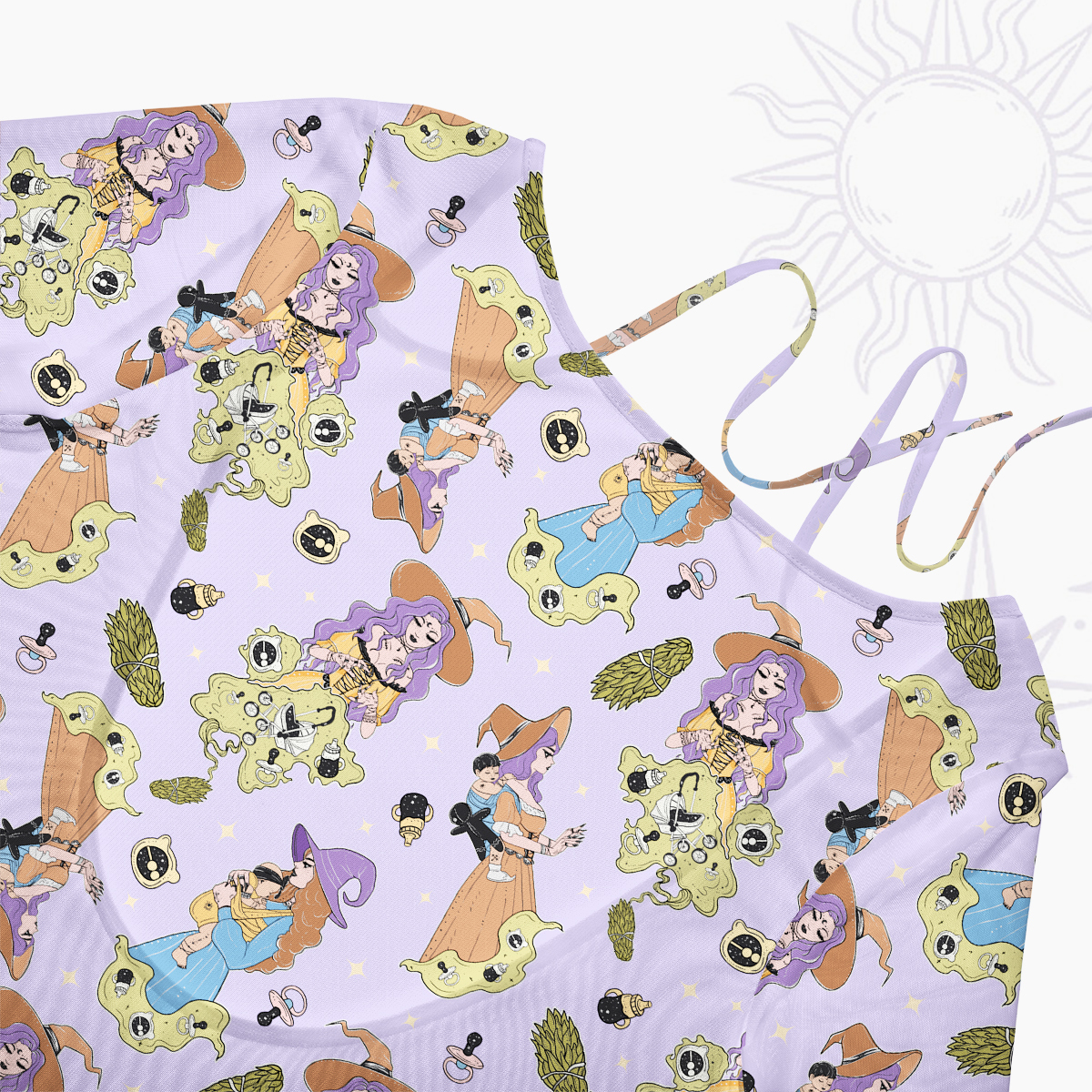 Purplehecate Mom Group Shenanigans Beachwear Cover-Up Dress