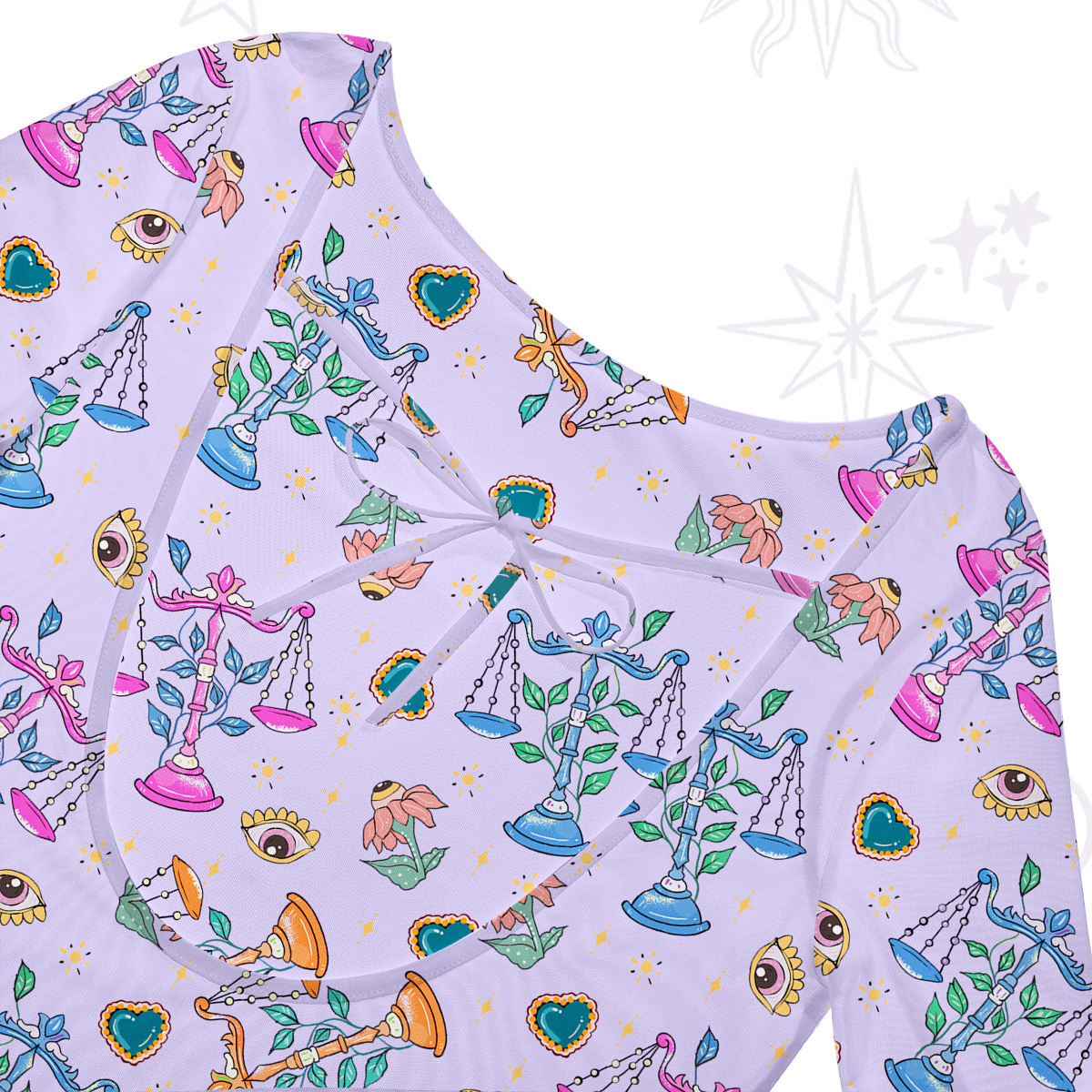 Purplehecate Libra Spirit Zodiac Beachwear Cover-Up Dress