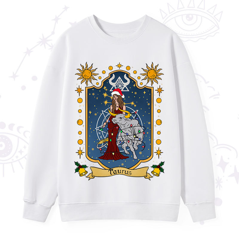 Purplehecate Christmas Taurus Zodiac Sweatshirt