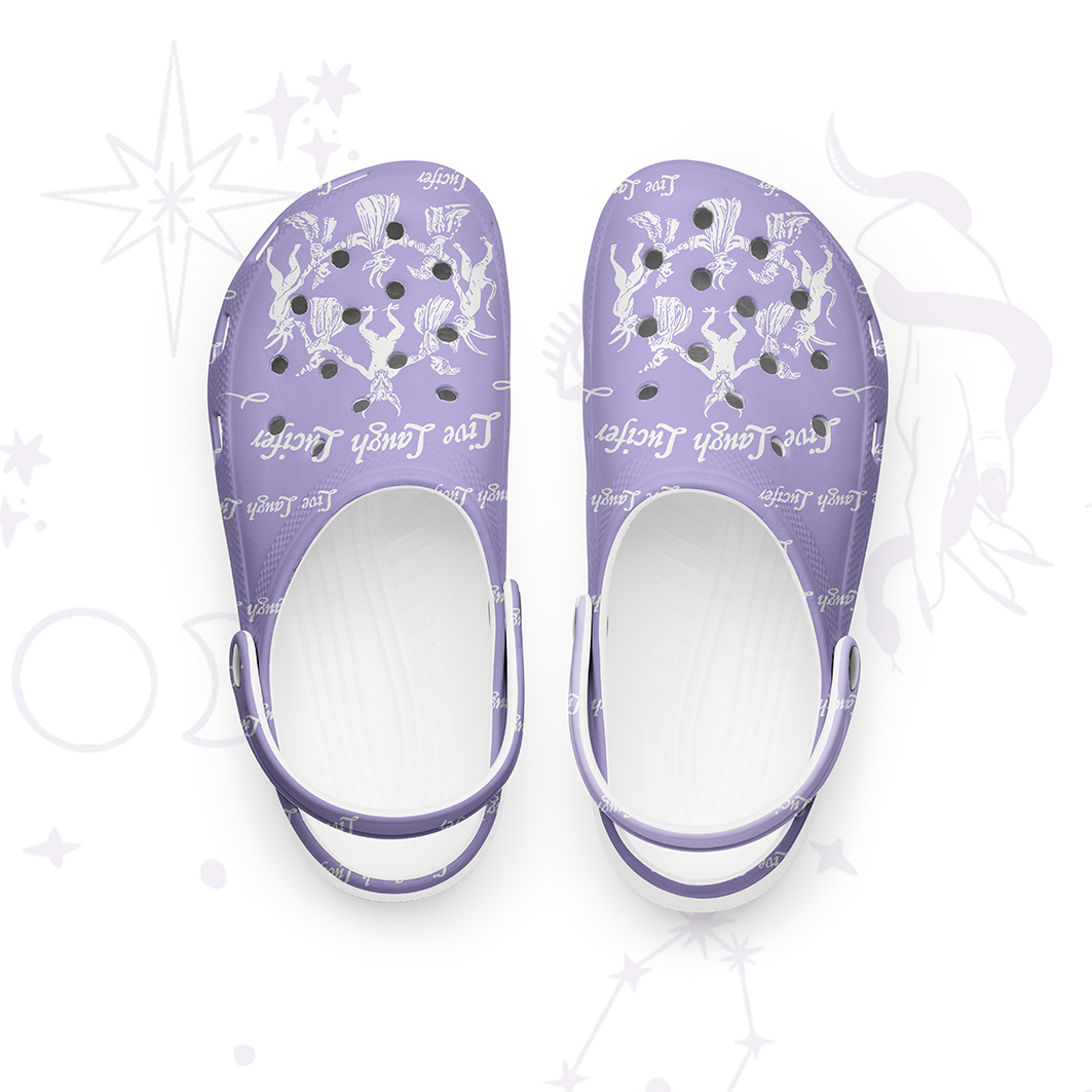 Purplehecate Live Laugh Lucifer Rubber Clogs