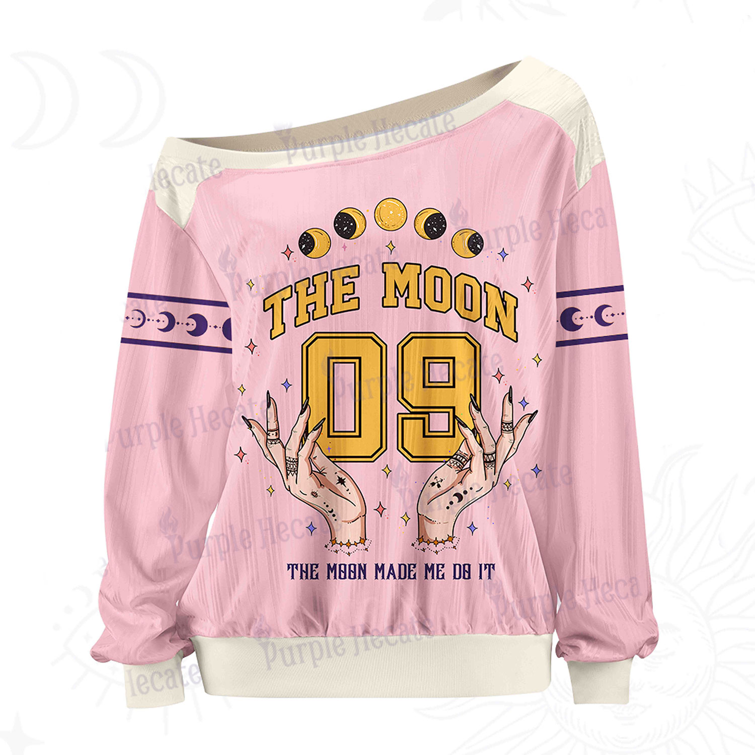Purplehecate The Moon Made Me Do It Off The Shoulder Graphic Jersey