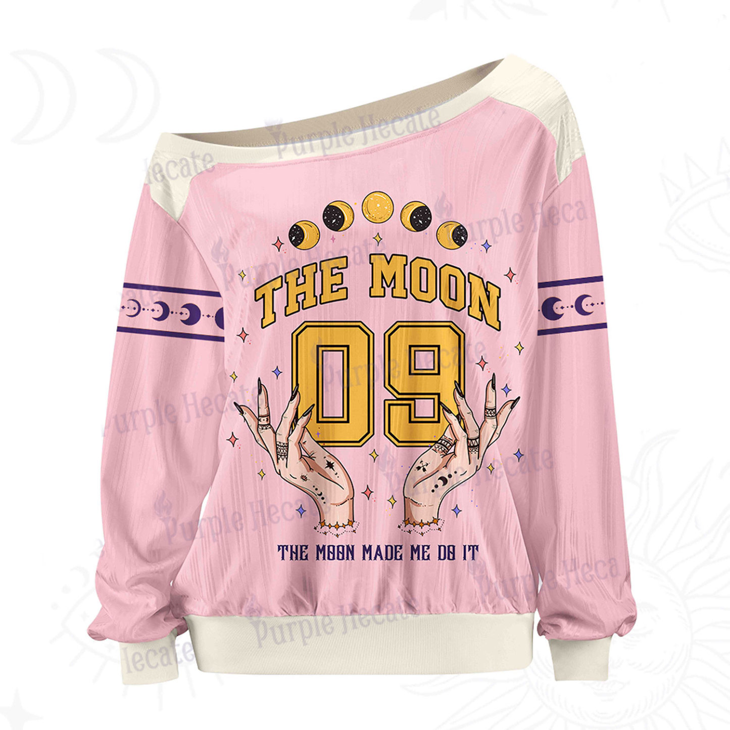 Purplehecate The Moon Made Me Do It Off The Shoulder Graphic Jersey