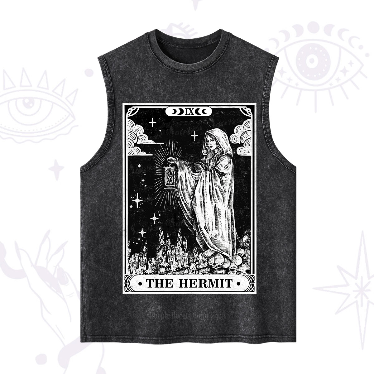 Purplehecate The Hermit Goddess Tarot Card Washed Tank