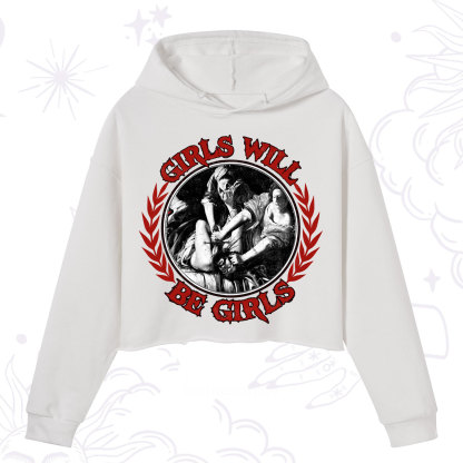Purplehecate Girls Will Be Girls Witch Crop Hoodie