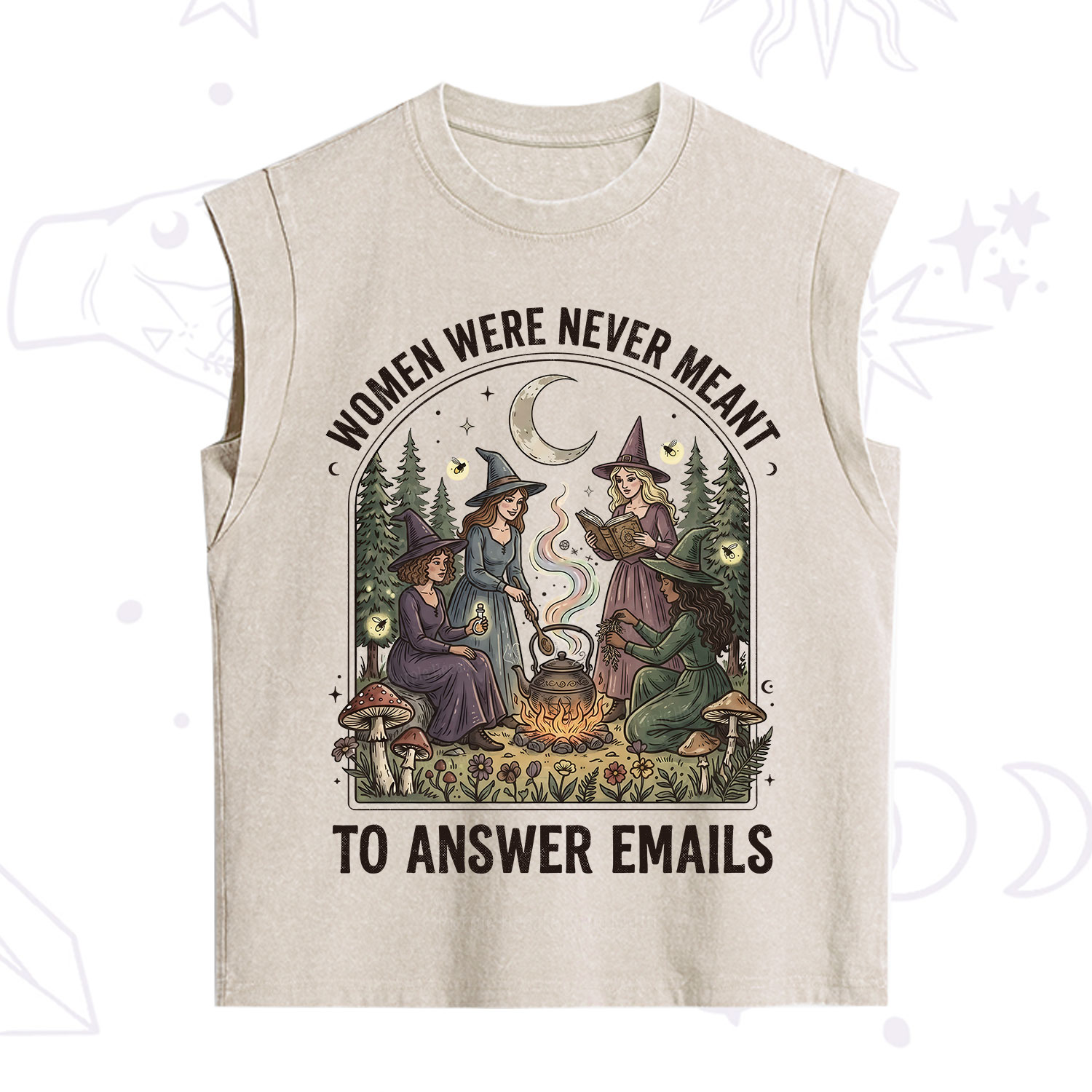 Purplehecate Women Were Never Meant to Answer Emails Witch Vintage Washed Tank