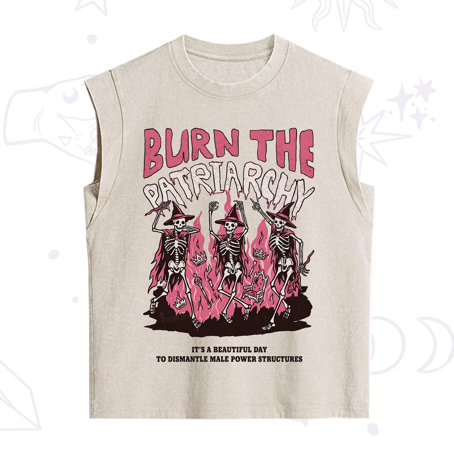 Purplehecate Burn The Patriarchy Vintage Washed Tank
