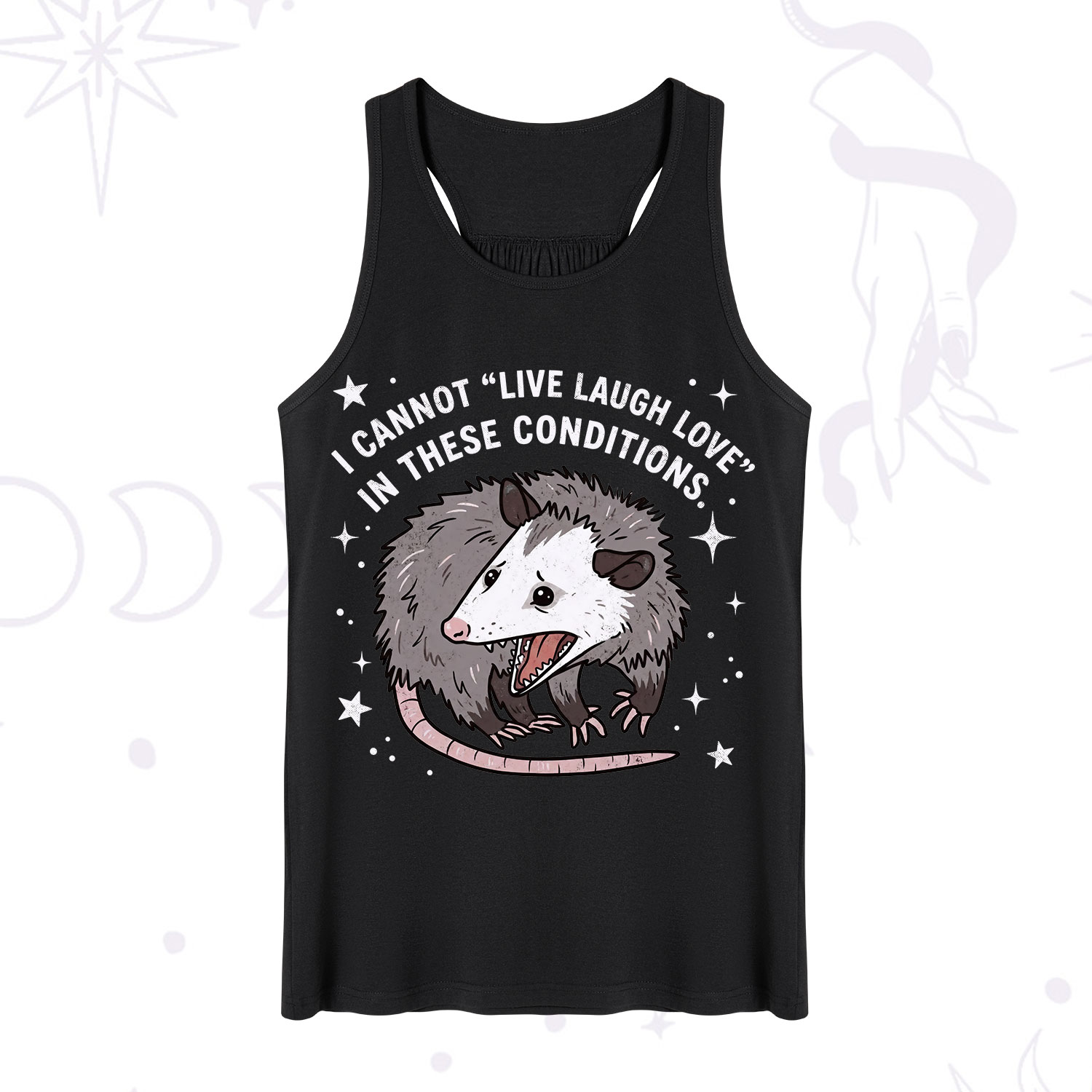 Purplehecate I Cannot Live Laugh Love Possum Tank