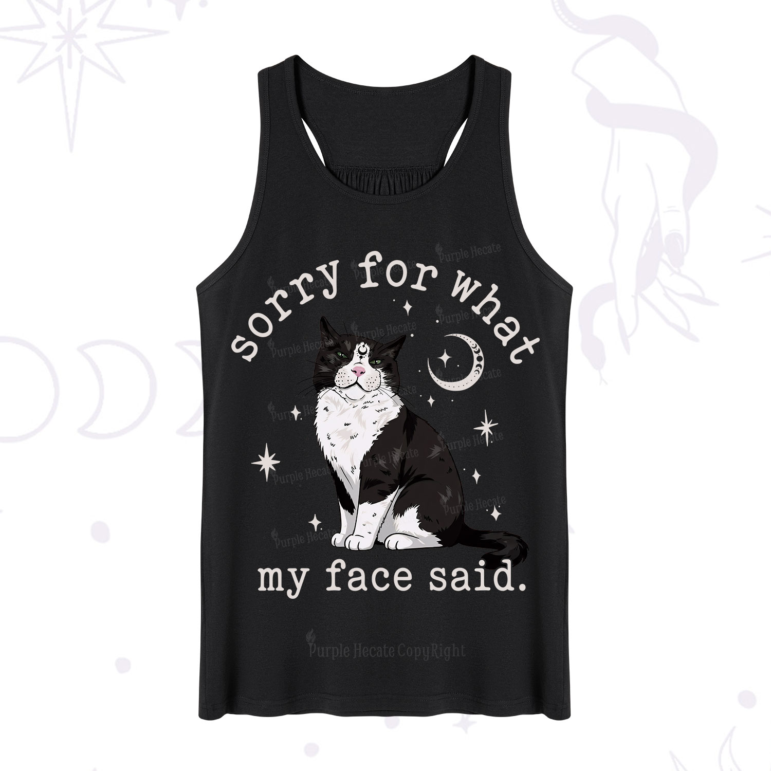 Purplehecate Sorry For What My Face Said Cat Tank