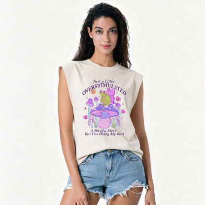 Purplehecate Just a Little Overstimulated Frog Vintage Washed Tank