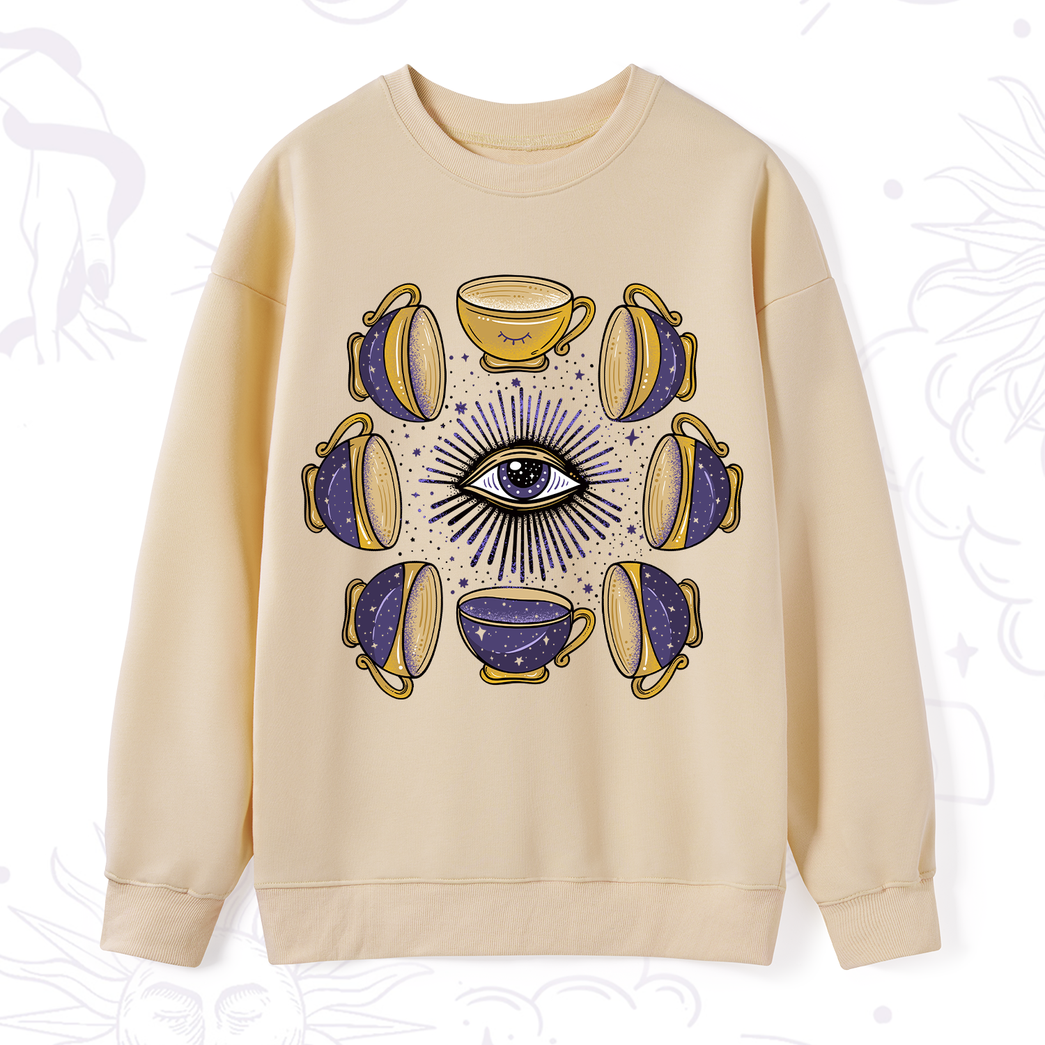 Purplehecate Moon Phase Coffee Lover Sweatshirt