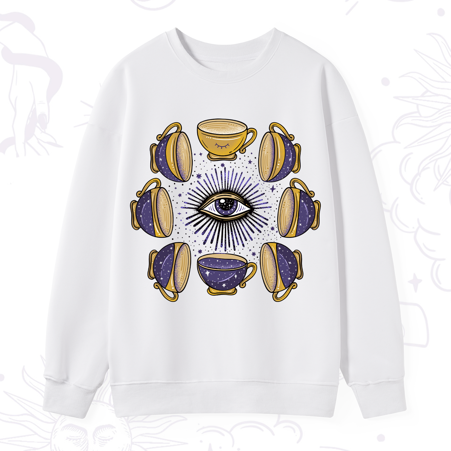 Purplehecate Moon Phase Coffee Lover Sweatshirt