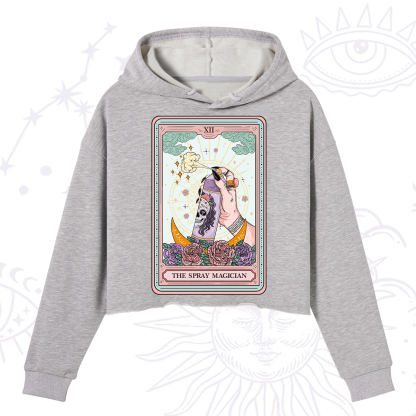 Purplehecate The Spray Magician Tarot Card Crop Hoodie