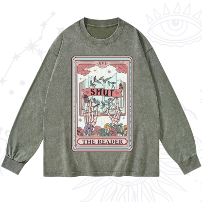 Purplehecate The Smut Reader Tarot Washed Long Sleeve Shirt
