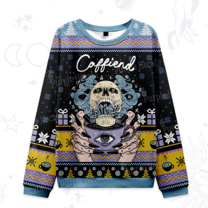 Purplehecate Caffiend Ugly Christmas Sweatshirts