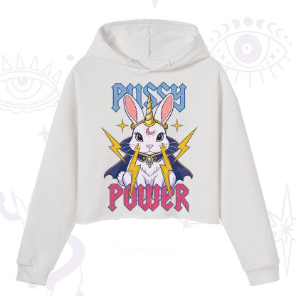 Purplehecate Pussy Power Magic Bunny Crop Hoodie