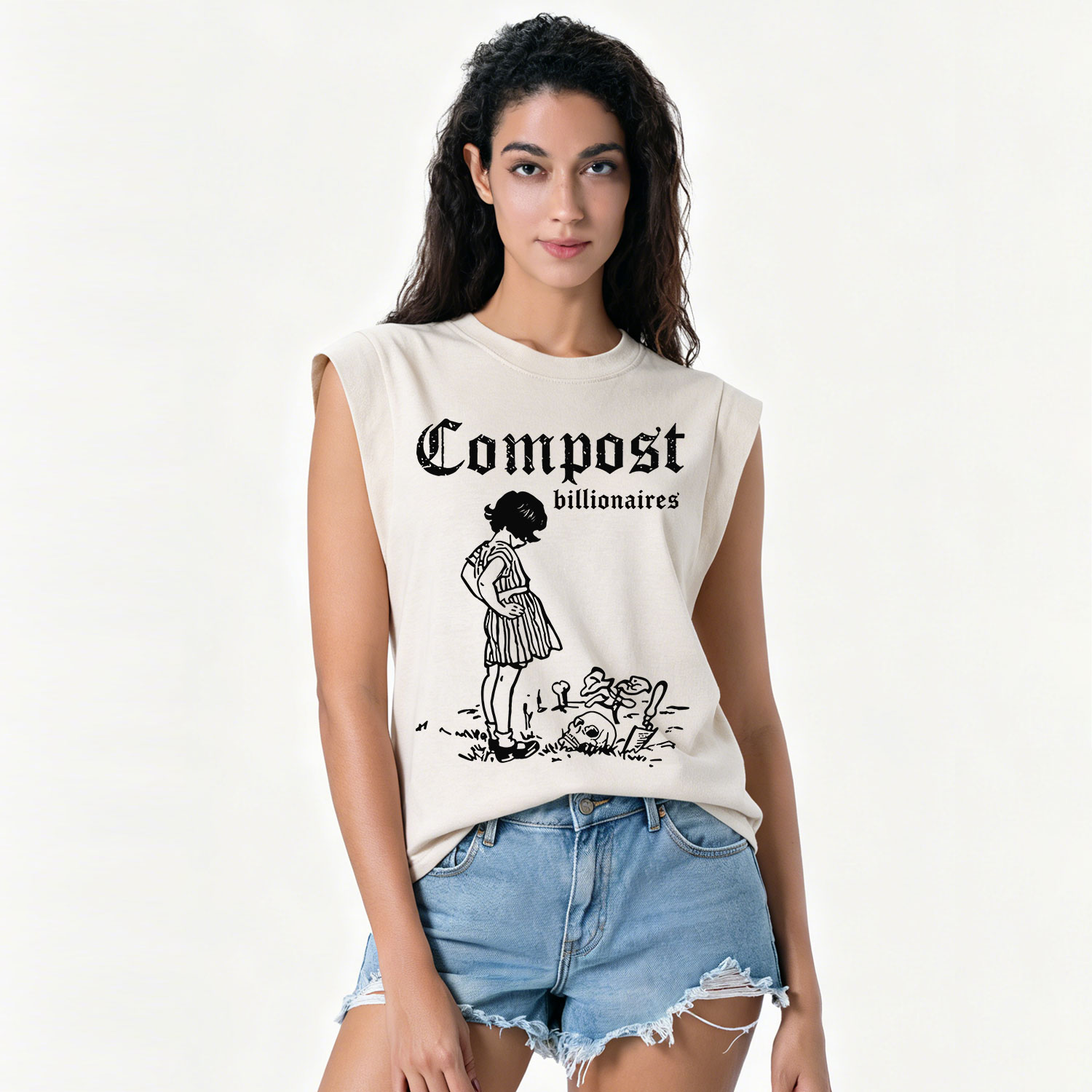 Purplehecate Compost the Greed Vintage Washed Tank