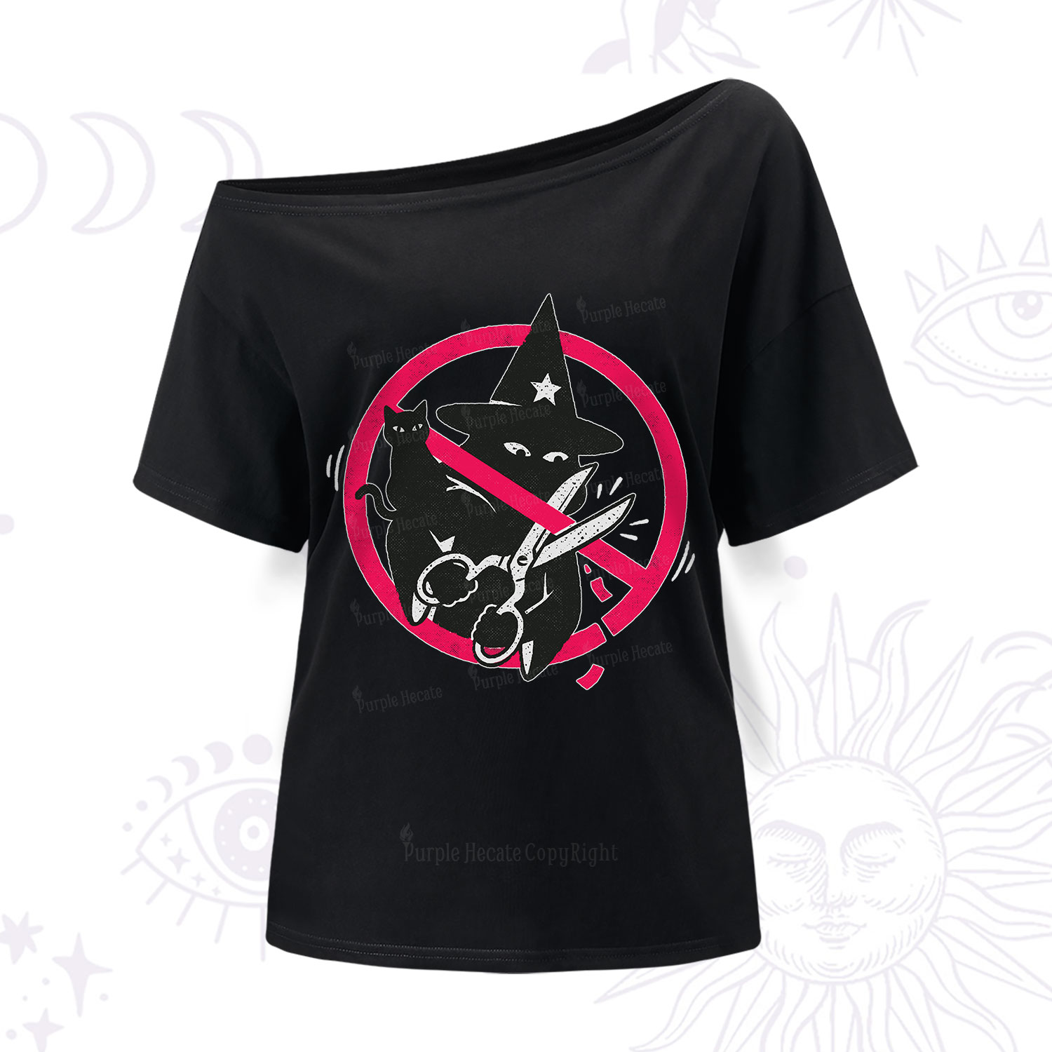 Purplehecate Break the Spell Witch One Shoulder T-Shirt