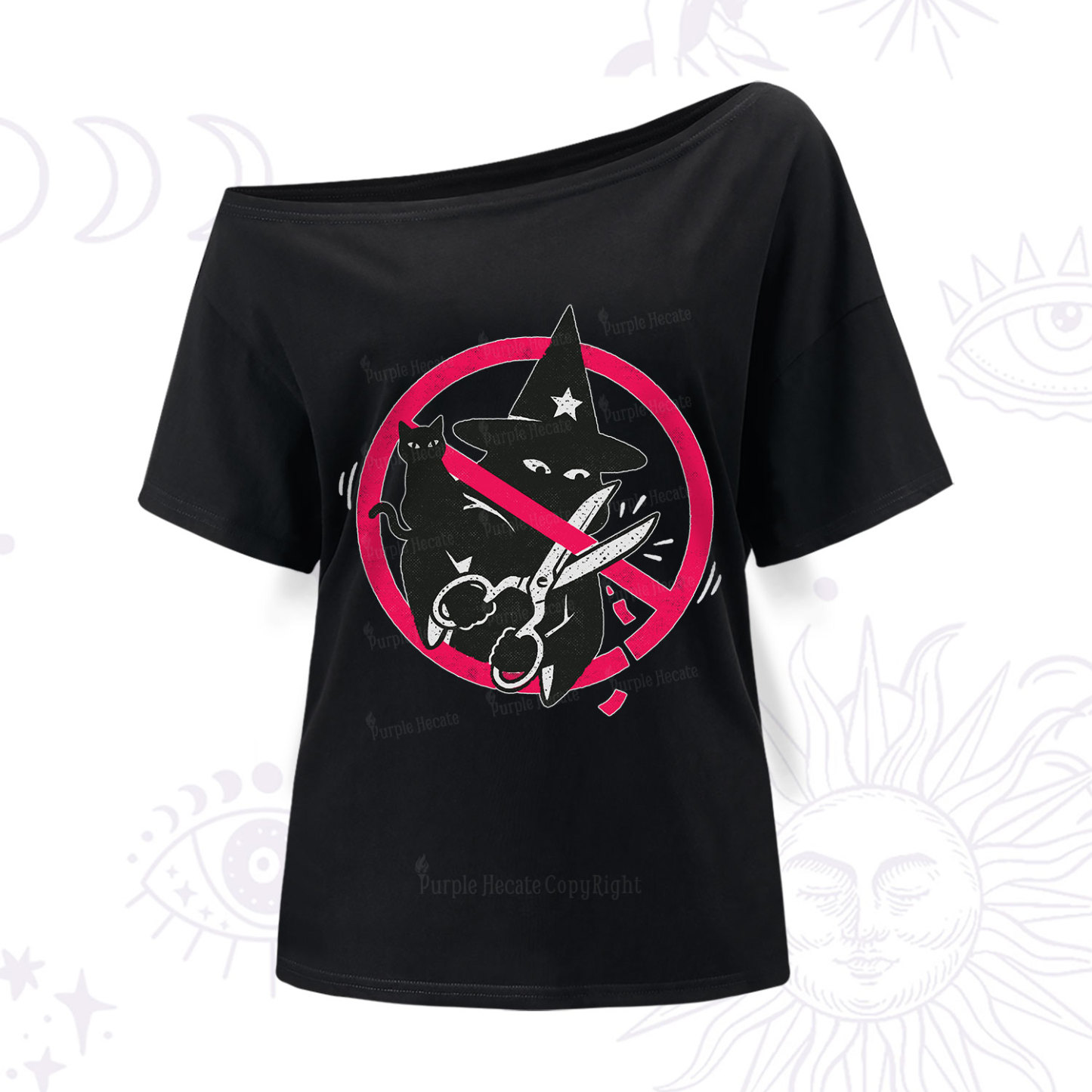 Purplehecate Break the Spell Witch One Shoulder T-Shirt