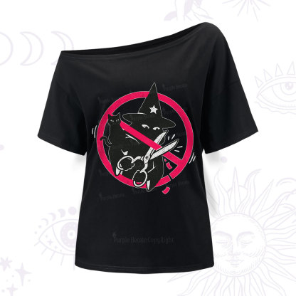Purplehecate Break the Spell Witch One Shoulder T-Shirt