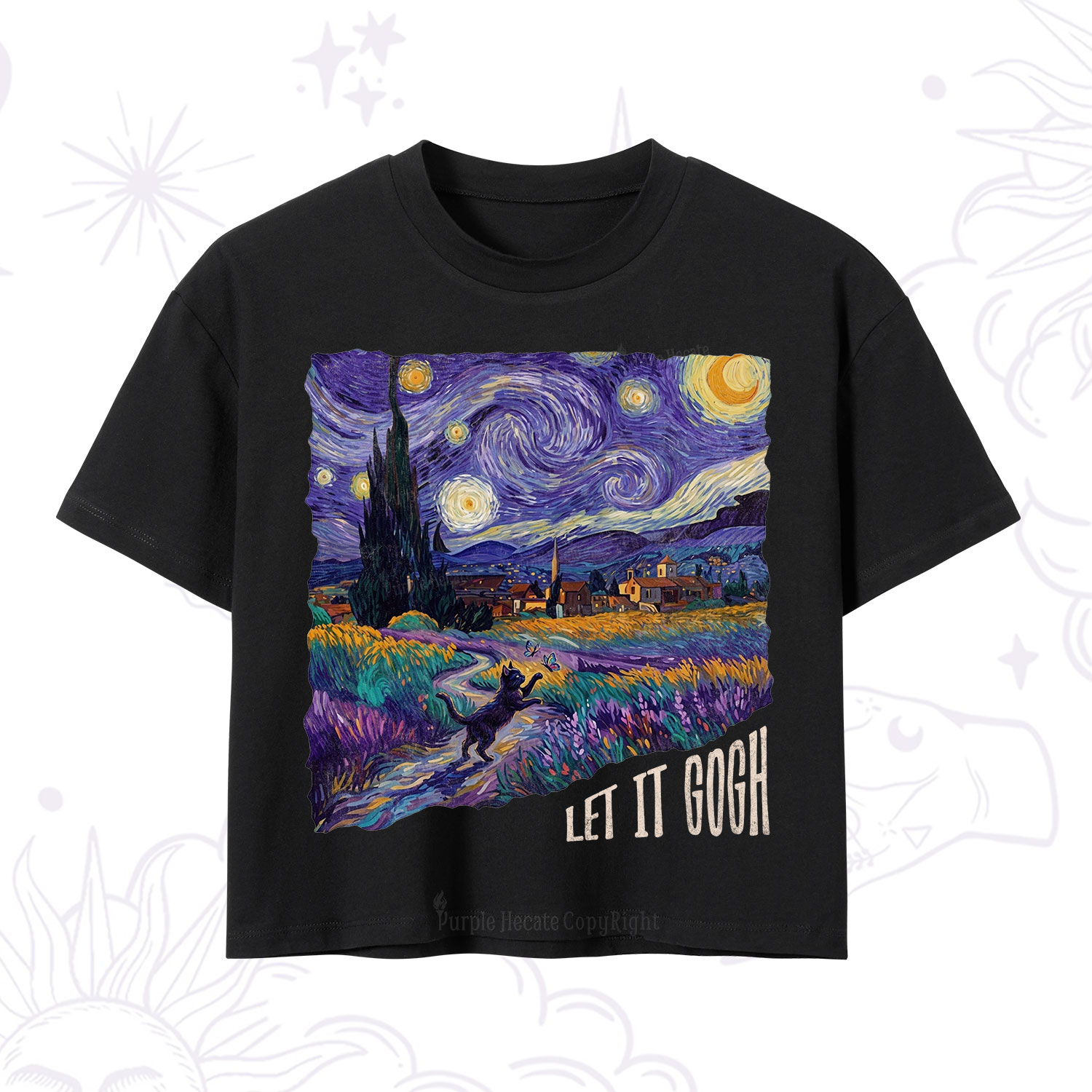 Purplehecate Let It Gogh Crop T-Shirt