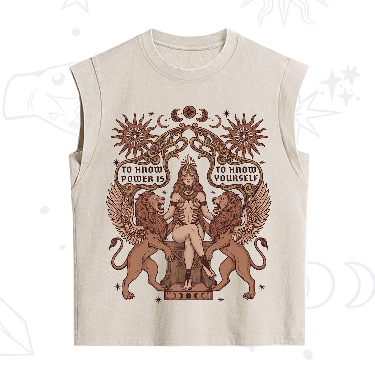 Purplehecate Awakening of Power and Self-Knowledge Vintage Washed Tank
