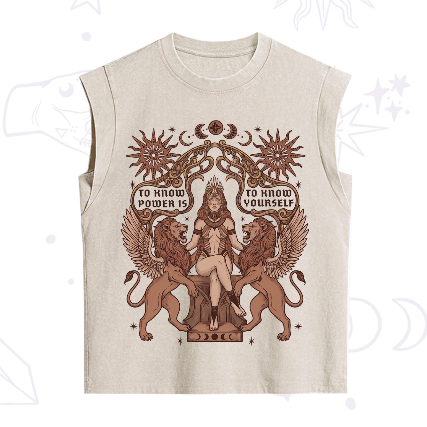 Purplehecate Awakening of Power and Self-Knowledge Vintage Washed Tank