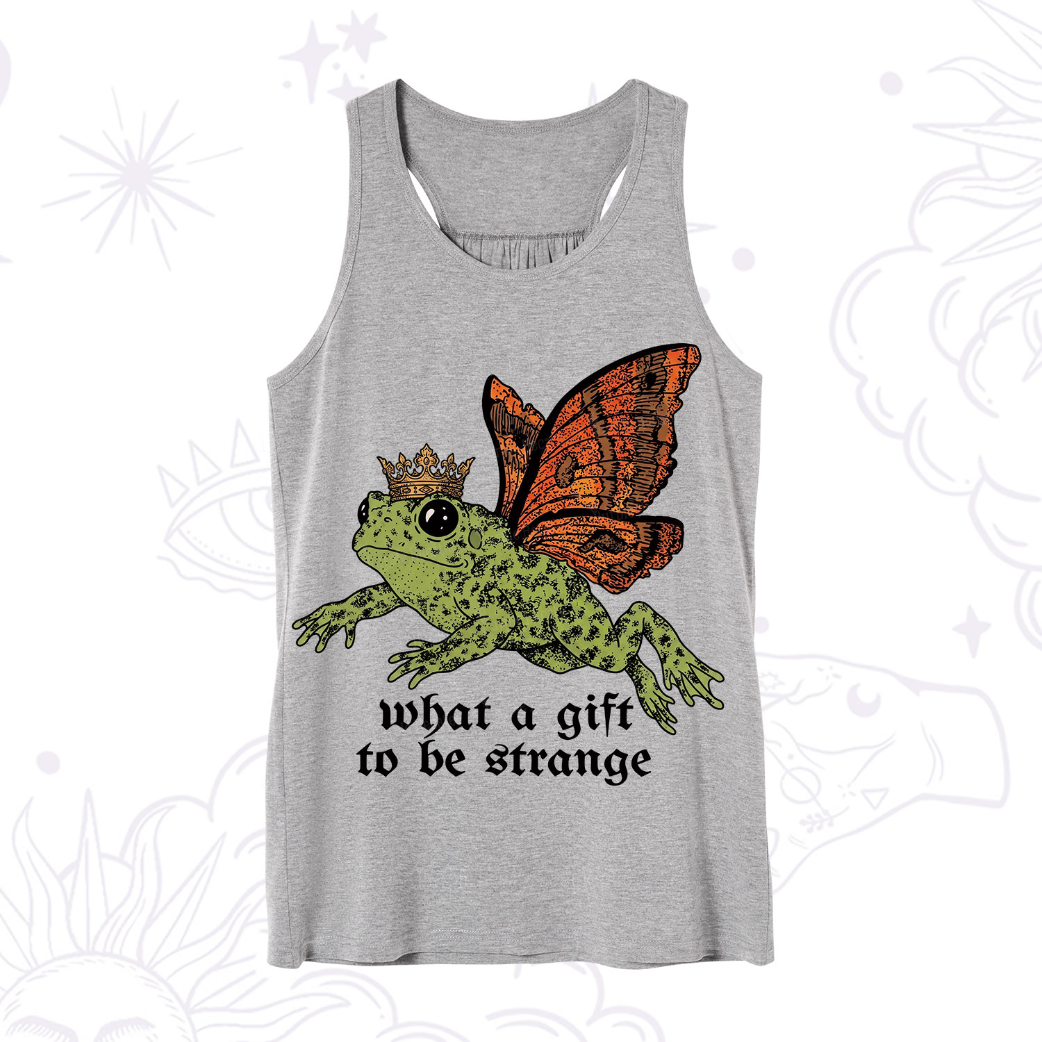 Purplehecate What a Gift to Be Strange Cat Frog Tank