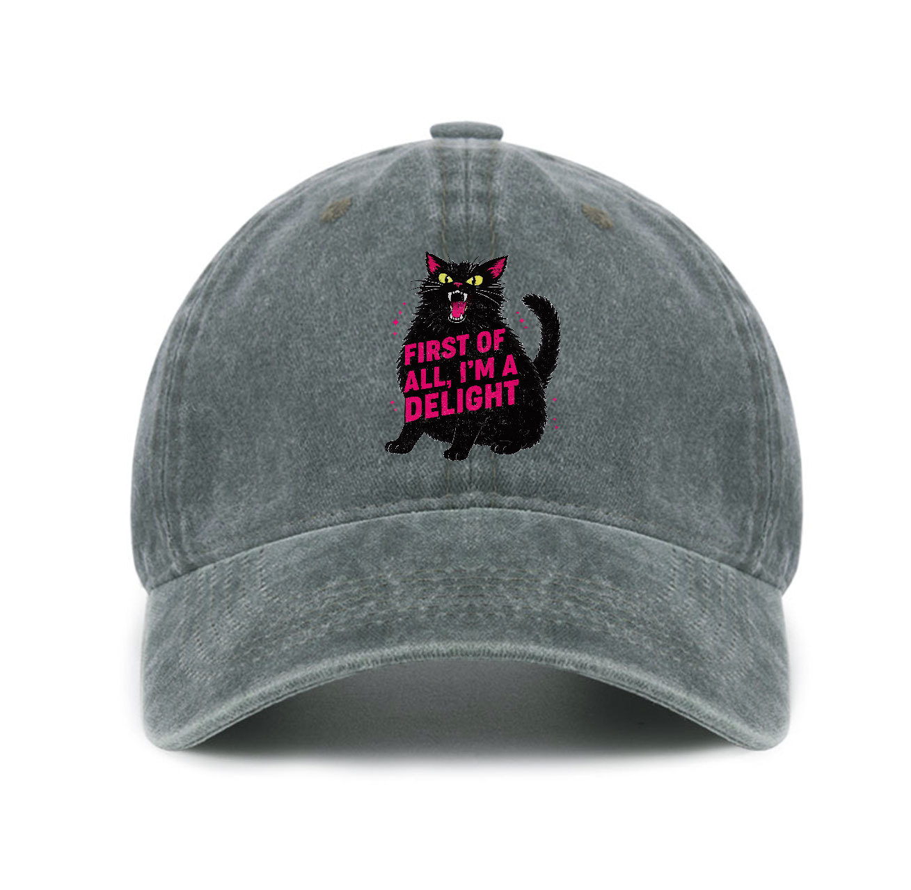 Purplehecate First Of All I'm A Delight Cat Baseball Cap