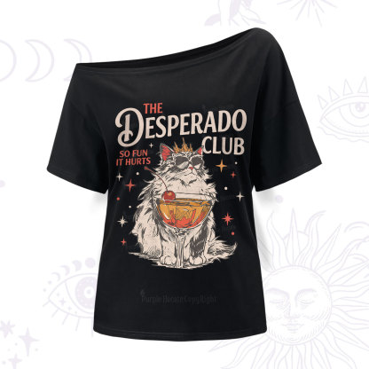 Purplehecate The Desperado Club Vintage Gang One Shoulder T-Shirt
