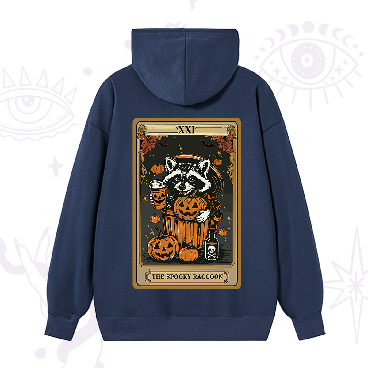 Purplehecate The Spooky Raccoon Tarot Halloween Hoodie