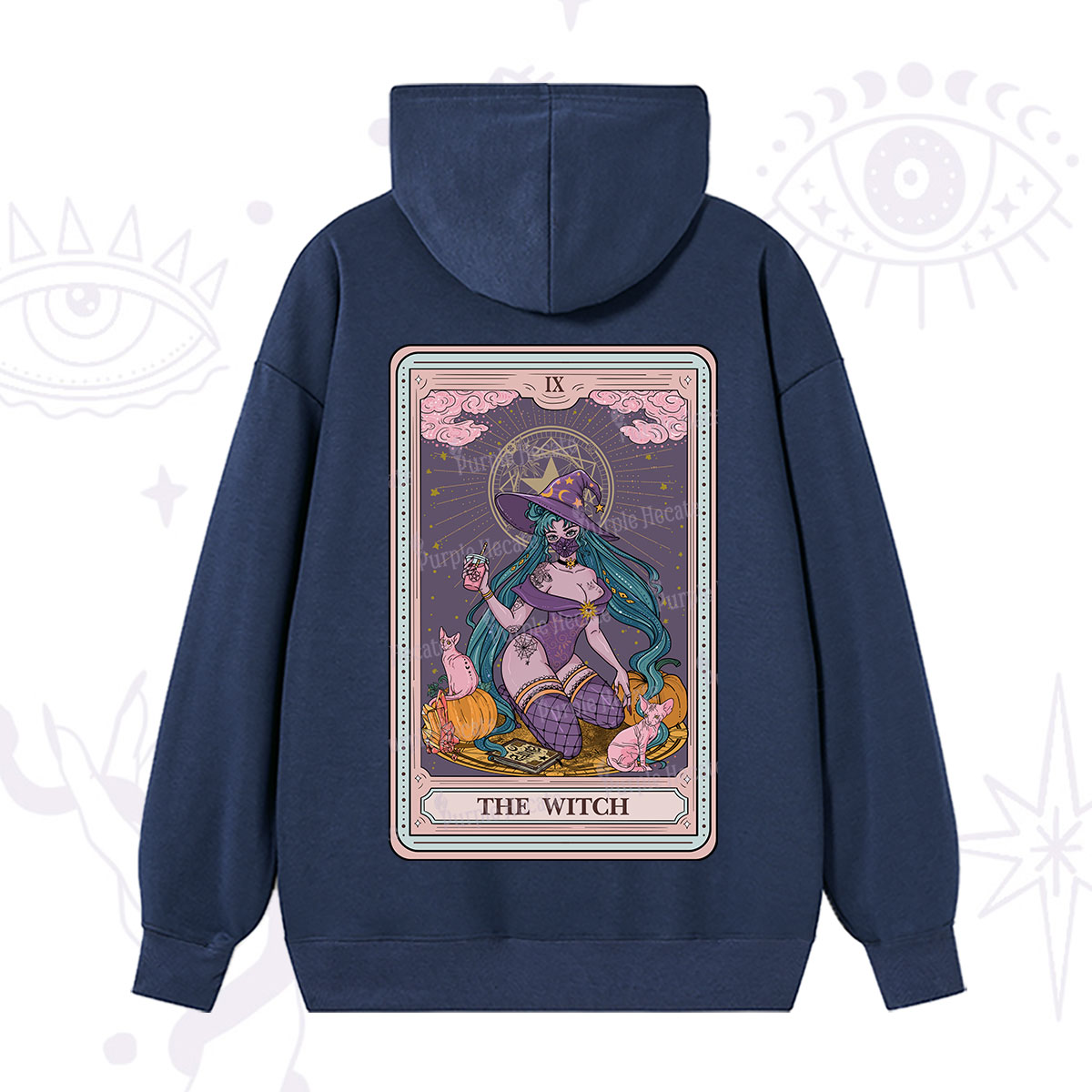 Purplehecate The Witch Tarot Halloween Hoodie