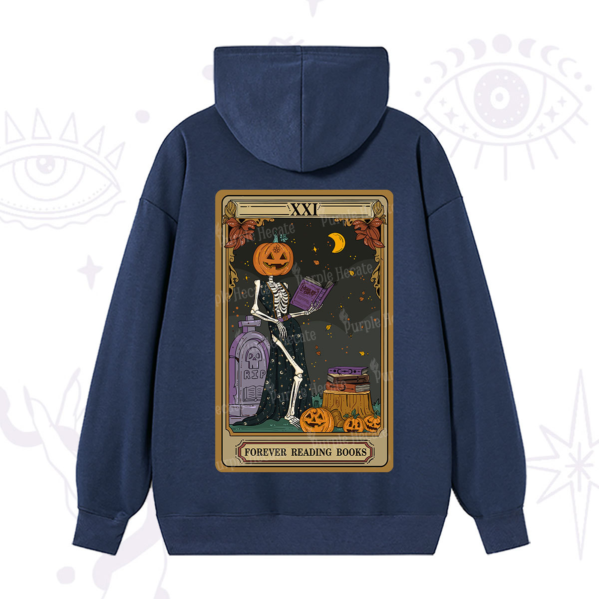 Purplehecate The Forever Reading Books Tarot Halloween Hoodie