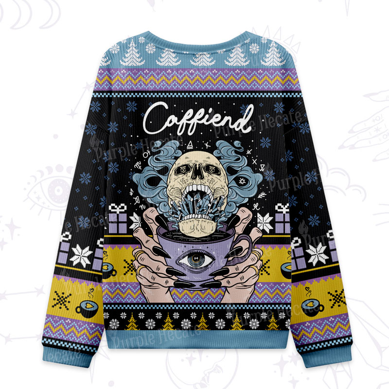 Purplehecate Caffiend Ugly Christmas Sweatshirts