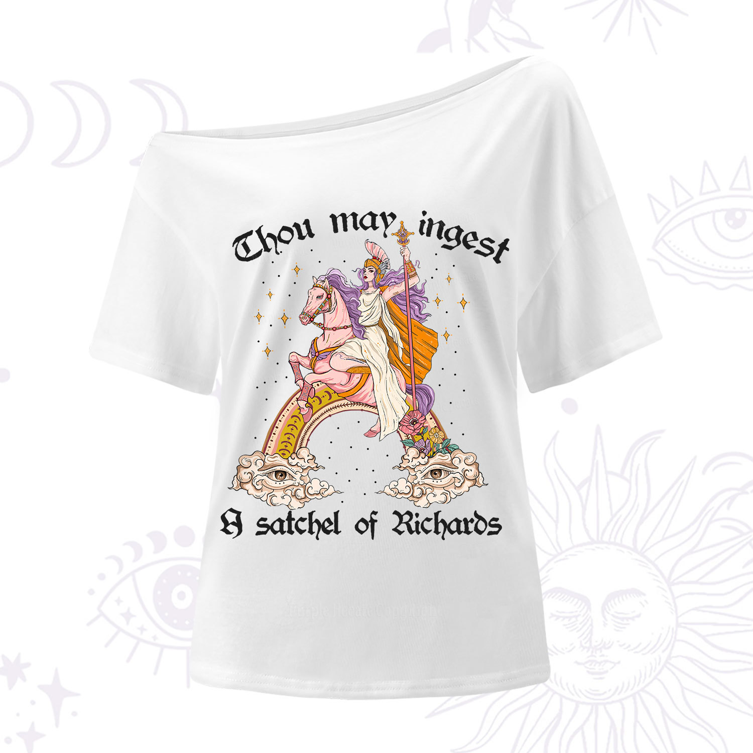 Purplehecate Thou may ingest a satchel of Richards One Shoulder T-Shirt