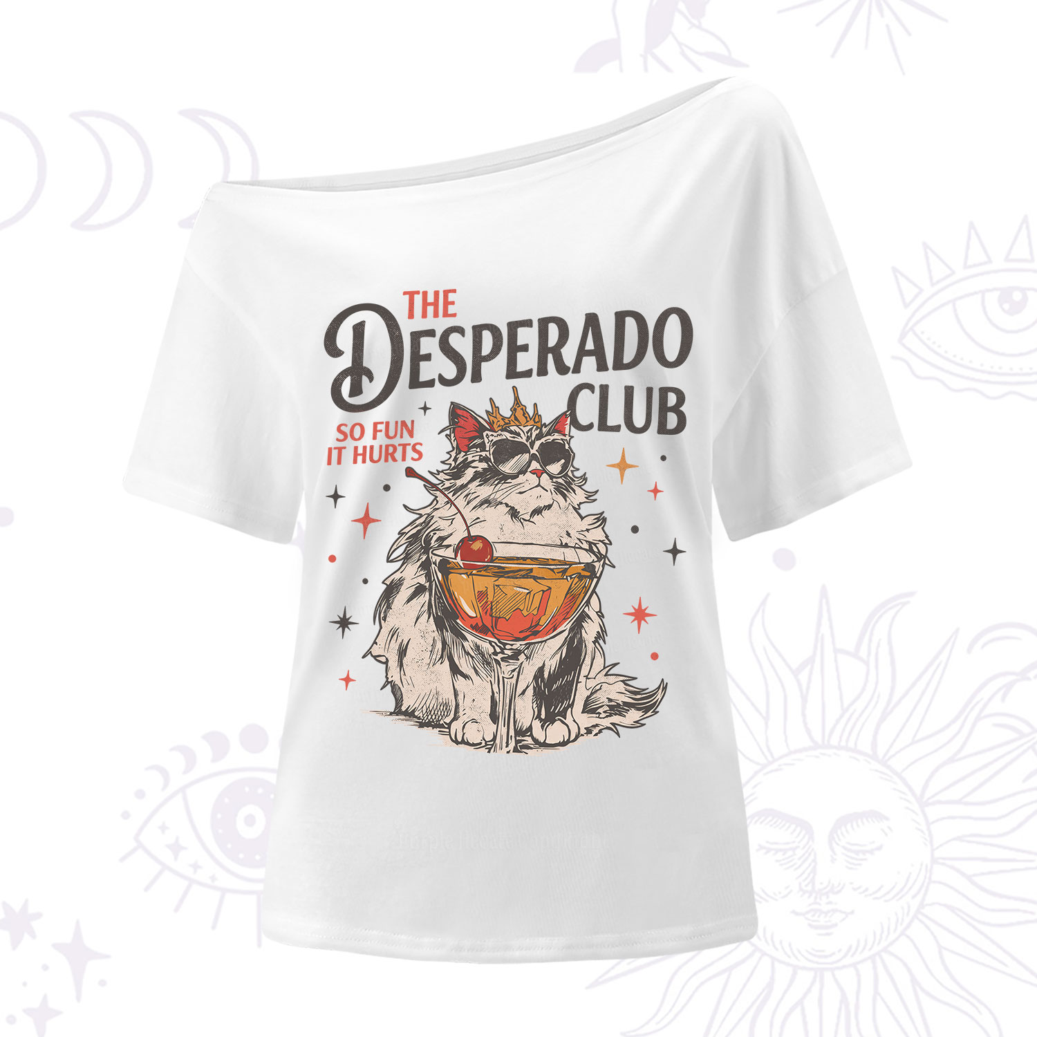 Purplehecate The Desperado Club Vintage Gang One Shoulder T-Shirt