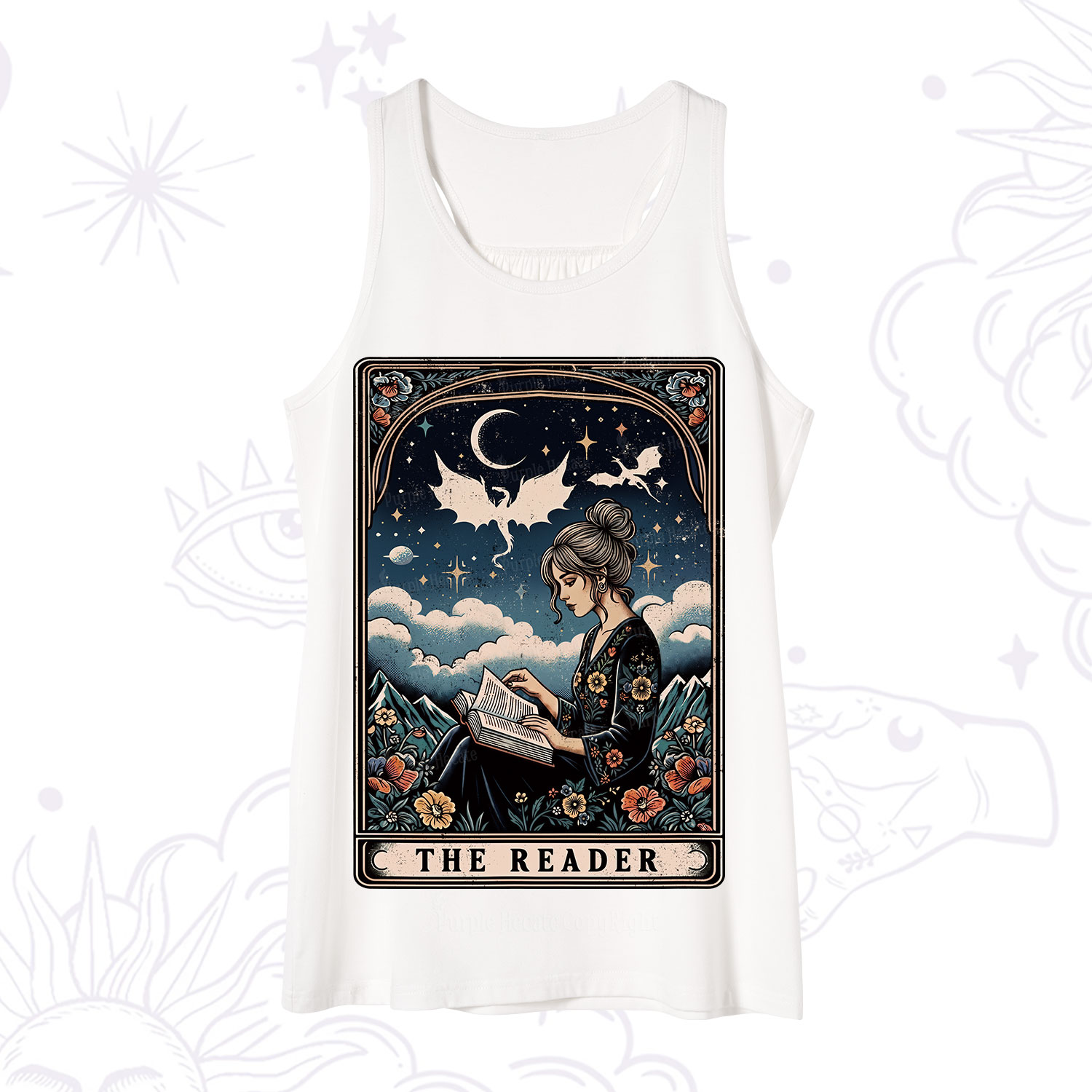 Purplehecate The Reader Tarot Mystic Night Tank
