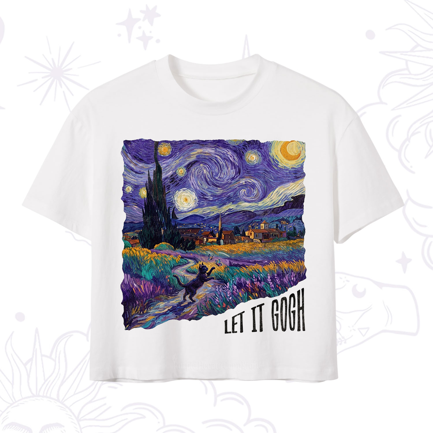 Purplehecate Let It Gogh Crop T-Shirt