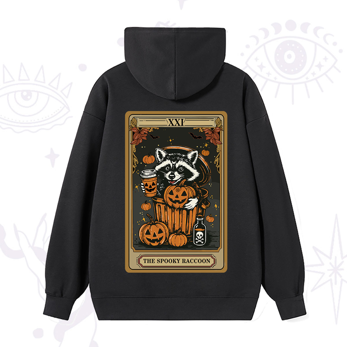 Purplehecate The Spooky Raccoon Tarot Halloween Hoodie
