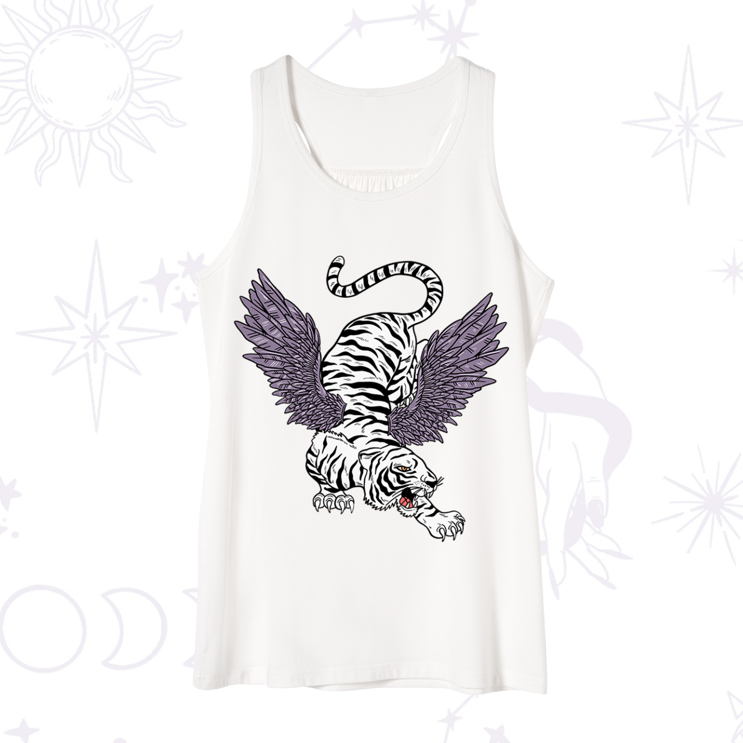 Purplehecate Tiger With Wings Tank
