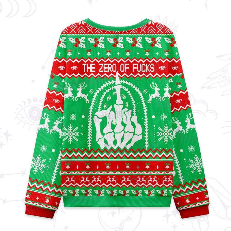 Purplehecate The Zero Of Fucks Tarot Ugly Christmas Sweatshirts