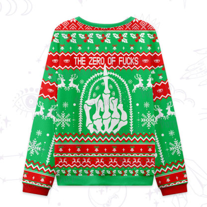 Purplehecate The Zero Of Fucks Tarot Ugly Christmas Sweatshirts