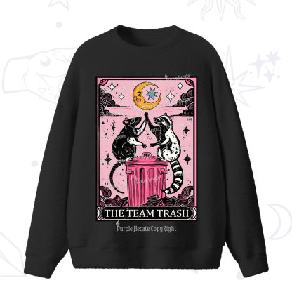 Purplehecate The Team Trash Opossum Tarot Fuzzy Ugly Sweater