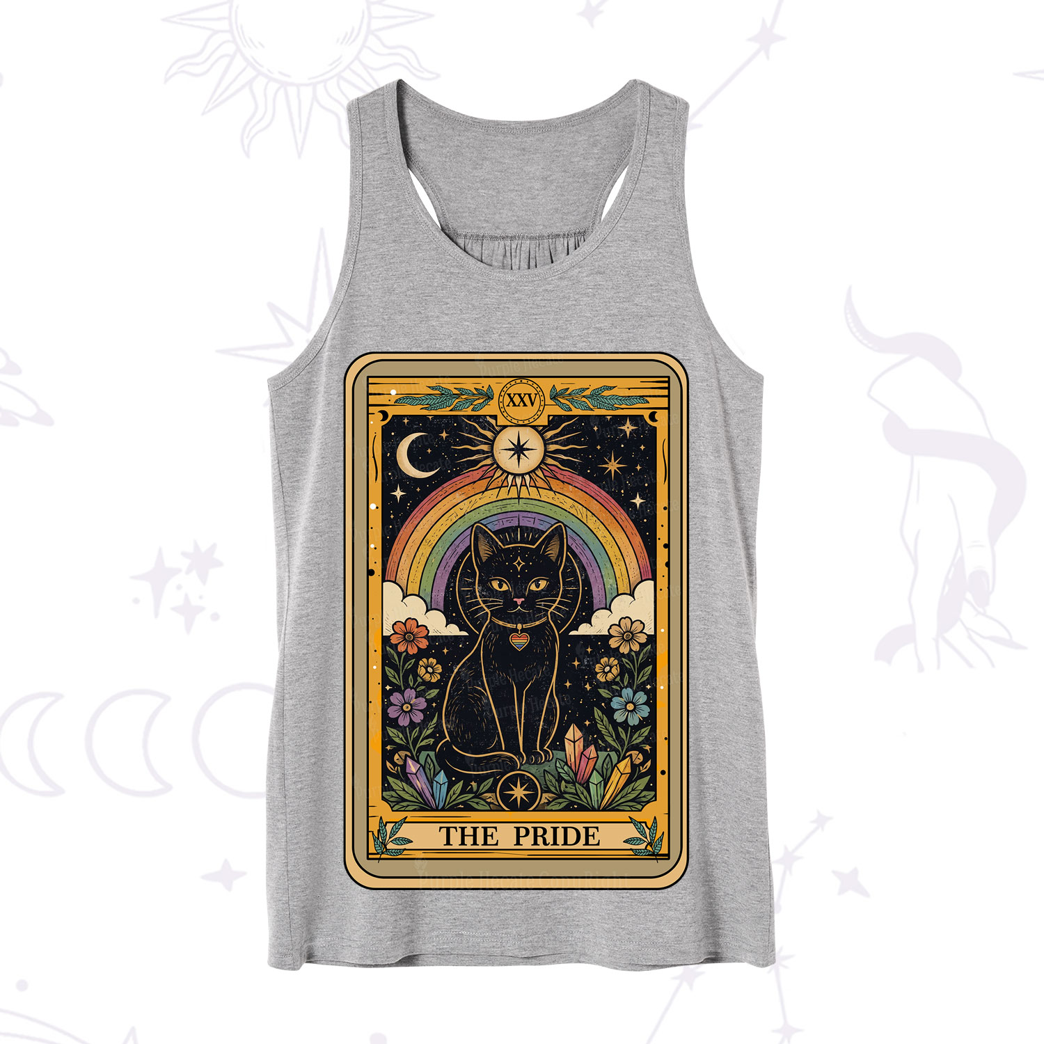 Purplehecate The Pride Black Cat Tarot Tank
