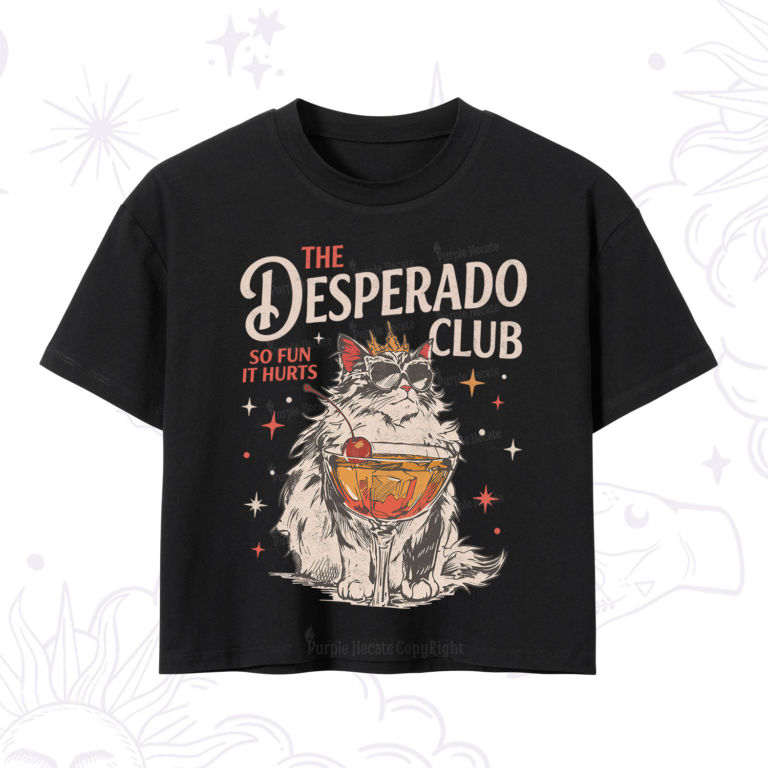 Purplehecate The Desperado Club Vintage Gang Crop T-Shirt